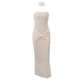 Slightly Transparent Fishtail Gown with Sequins
