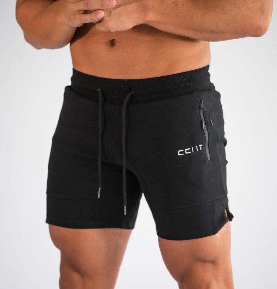 Men's Embroidered Zipper Shorts