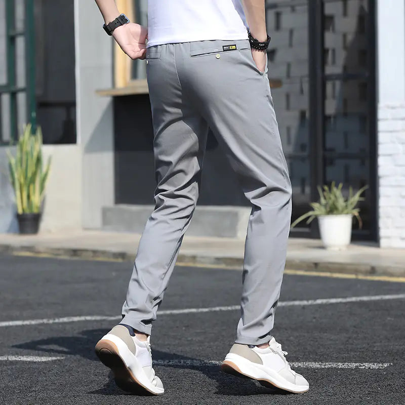 Men's Summer Slim Fit Casual Suit Pants