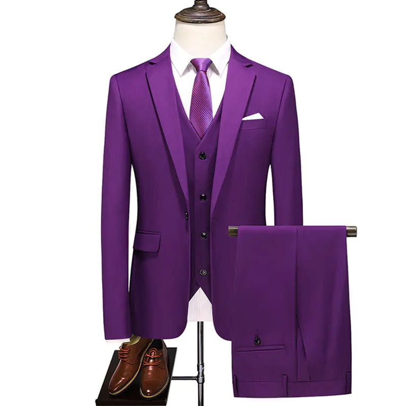 Caramel Color Men's Suit Set for Students and Weddings