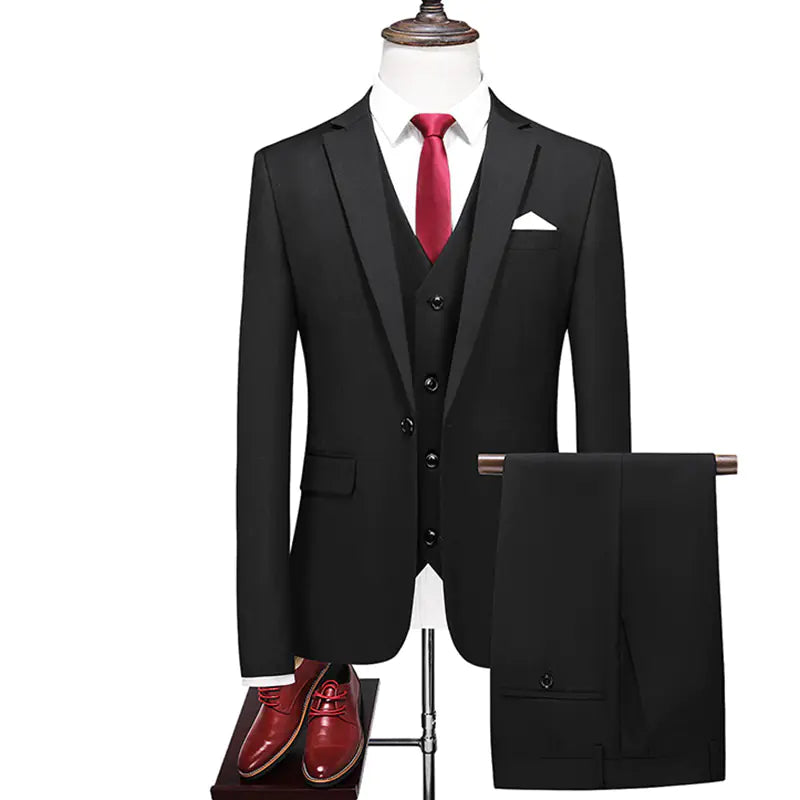Caramel Color Men's Suit Set for Students and Weddings