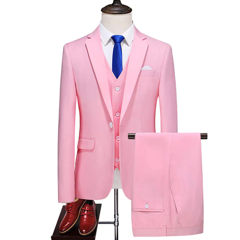 Caramel Color Men's Suit Set for Students and Weddings