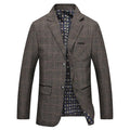Men's Checked Blazer and Casual Suit Jacket
