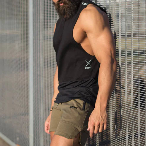 Men's Embroidered Zipper Shorts