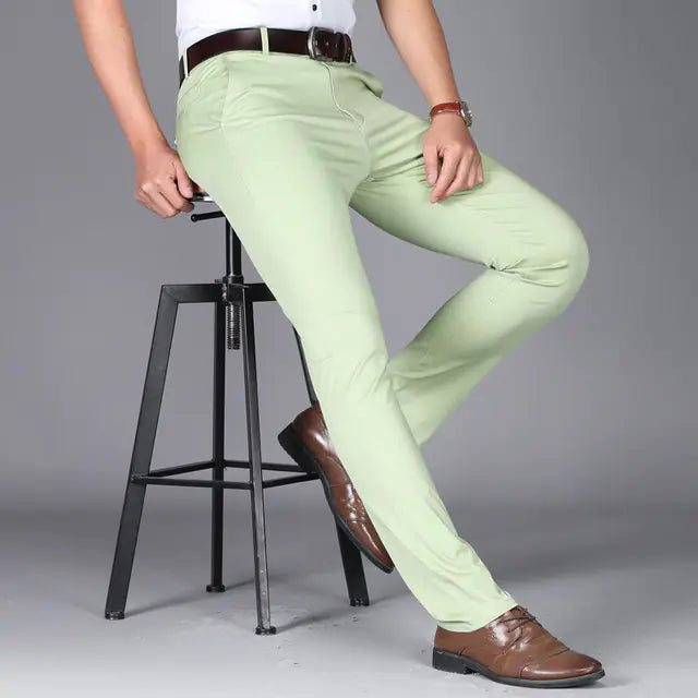 Men's High-Quality Cotton Business Suit Pants