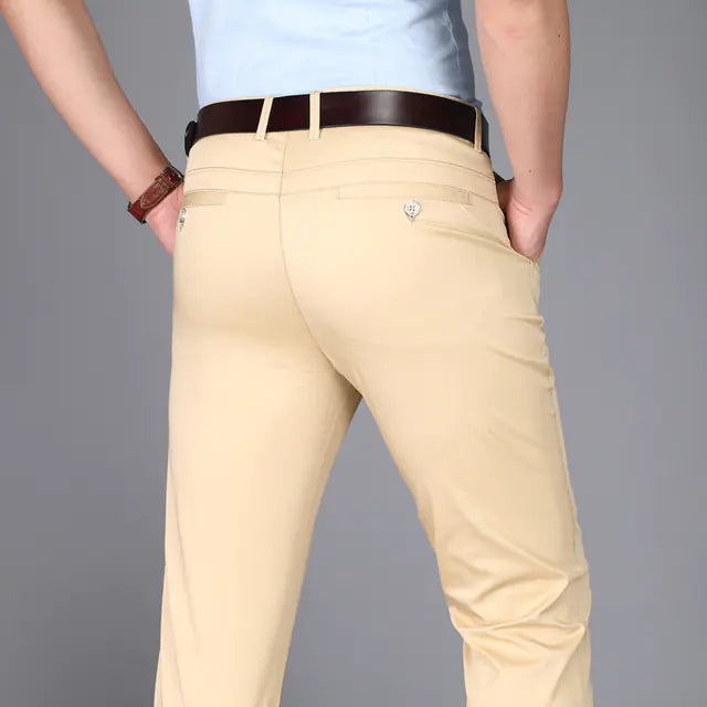 Men's High-Quality Cotton Business Suit Pants