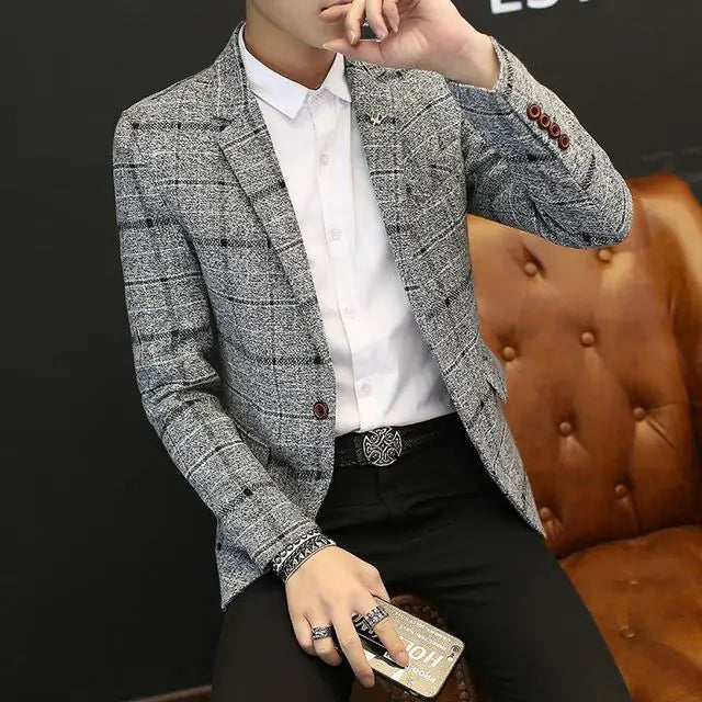 Slim Fit Casual Men's Suit Jacket for Everyday Wear