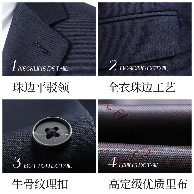 High-End Men's Suit with Bow Tie for Weddings and Events