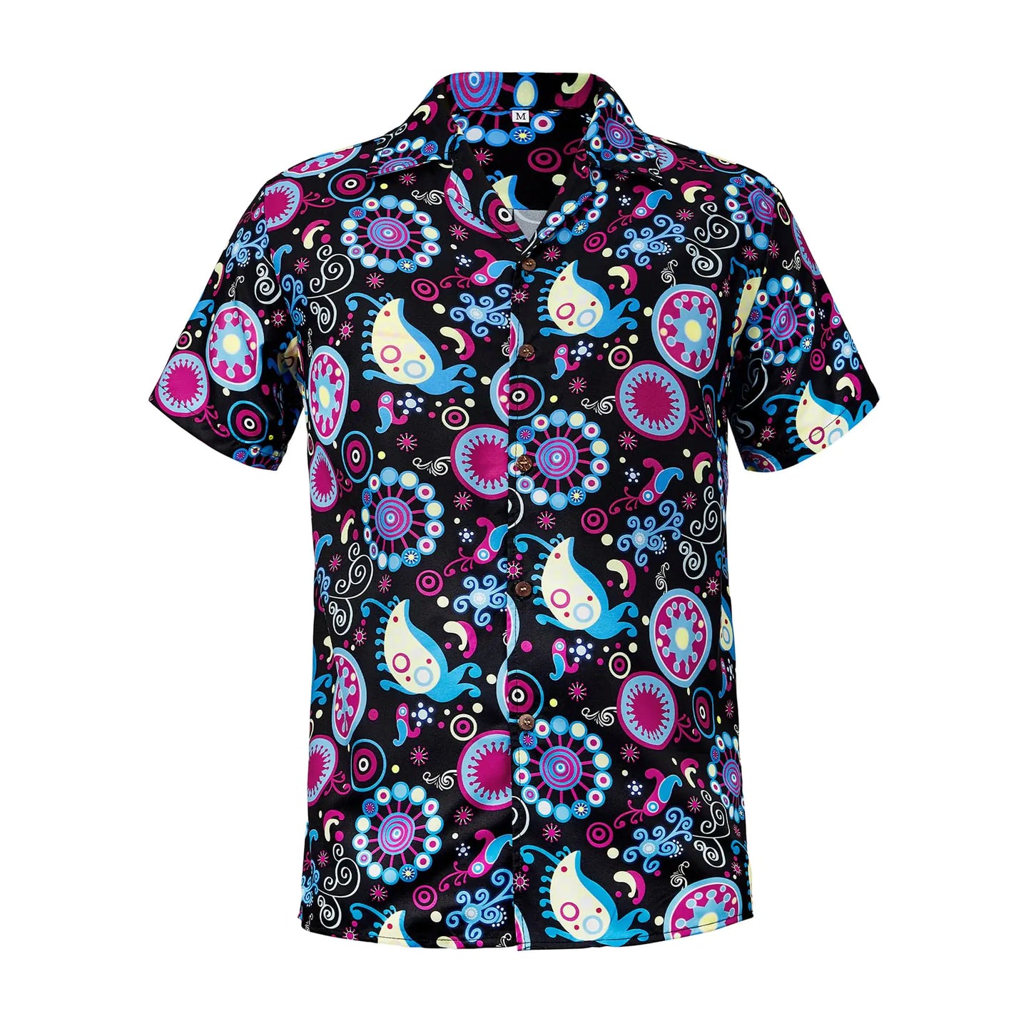 Mens Casual Short Sleeve Hawaiian Shirts Button-down Shirts Tropical Funny Summer Shirts for Men Paisley 3X-Large