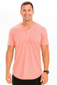 SHORT SLEEVE 4 BUTTON HENLEY SHIRT