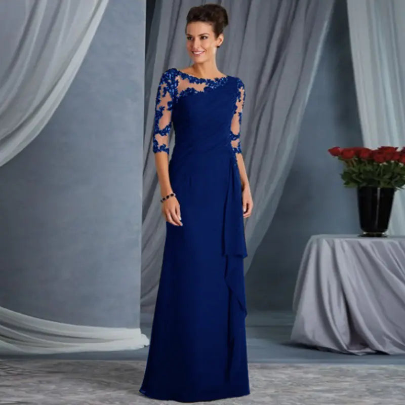 Lace Sheer Dress, Elegant Lace Gown