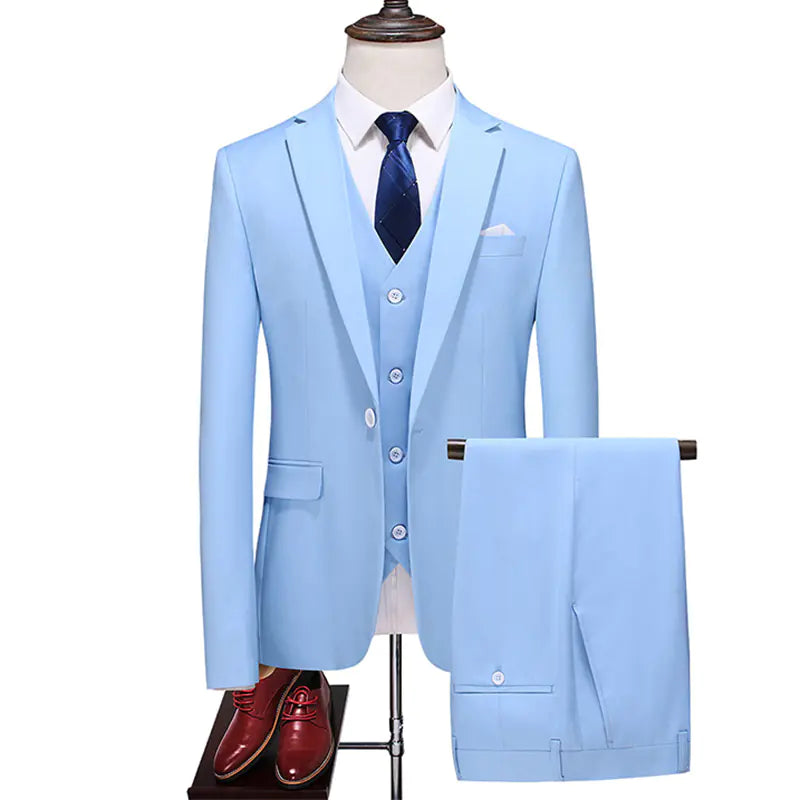 Caramel Color Men's Suit Set for Students and Weddings