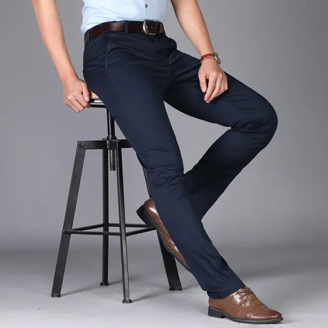 Men's High-Quality Cotton Business Suit Pants
