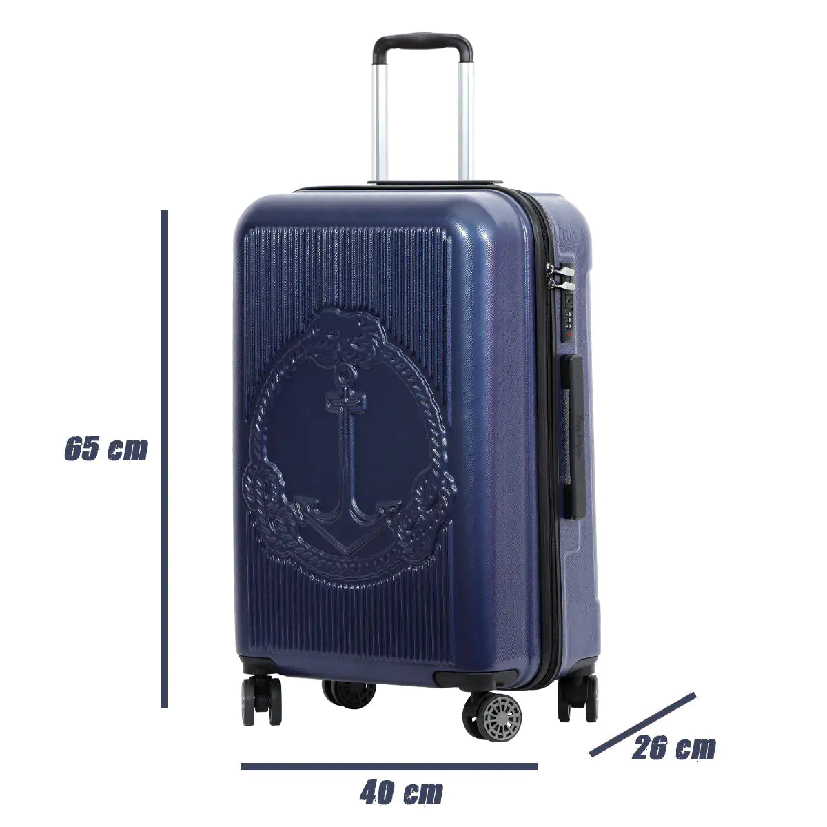 Biggdesign Ocean Suitcase Luggage, Blue, Medium