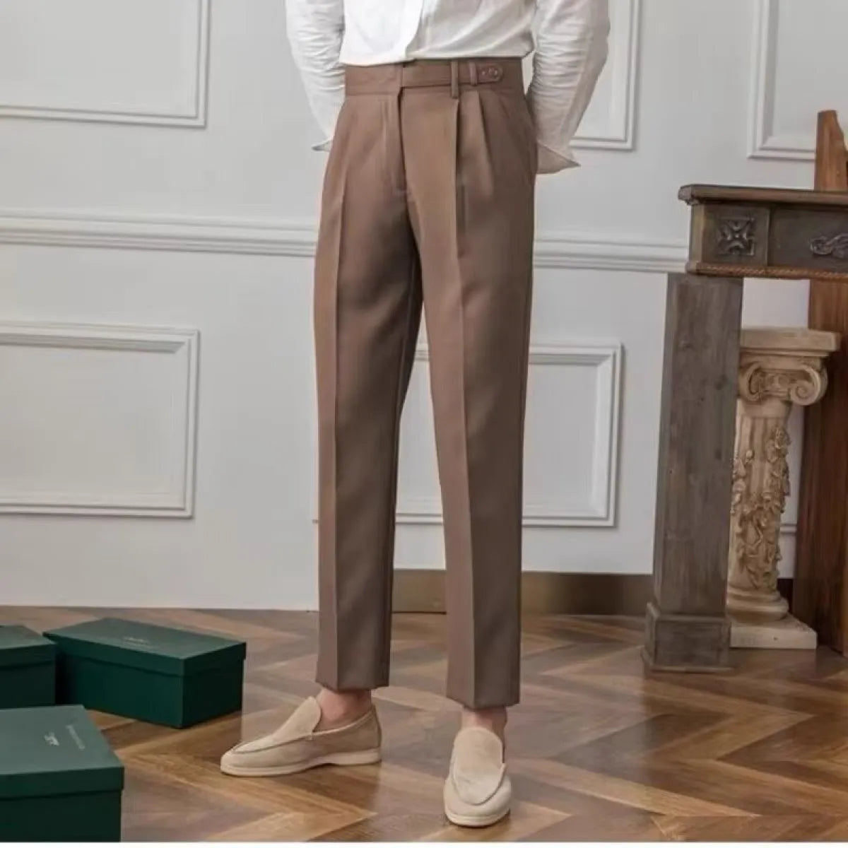 Men's Slim Fit Casual Suit Pants