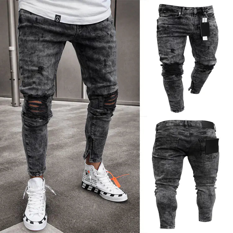 Men's Ripped Denim Pants