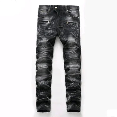 Men's Nostalgic Locomotive Straight Jeans Pants