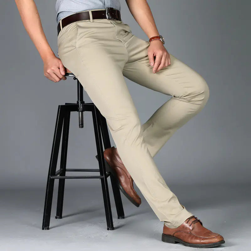 Men's High-Quality Cotton Business Suit Pants