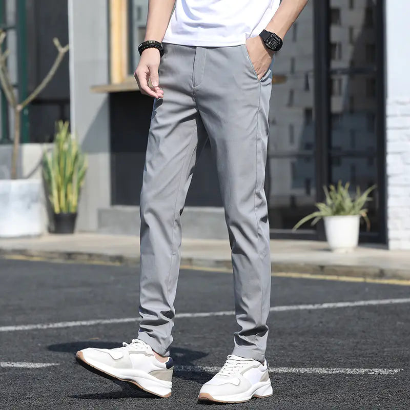 Men's Summer Slim Fit Casual Suit Pants