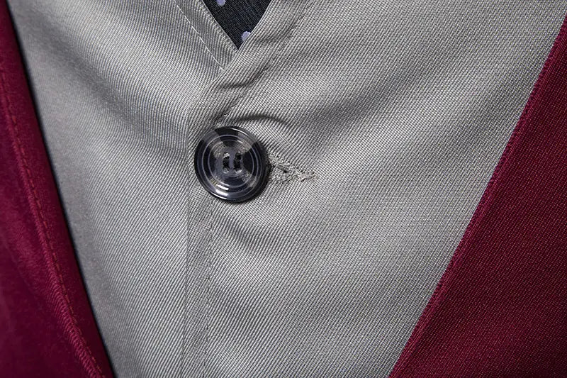 Men's Suit Vest with Layered Look Design
