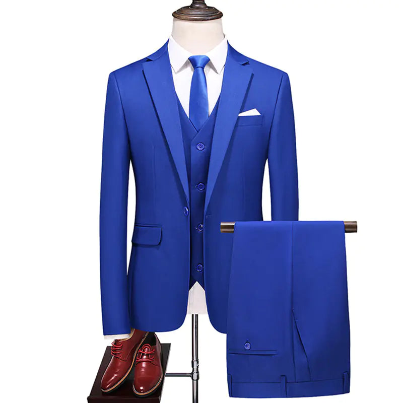 Caramel Color Men's Suit Set for Students and Weddings