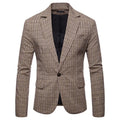 Men's Stylish Casual Plaid Suit Jacket