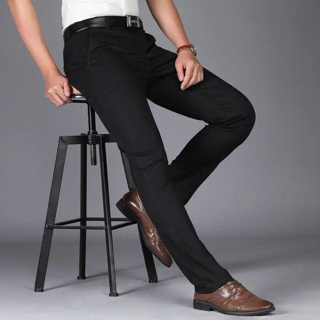Men's High-Quality Cotton Business Suit Pants