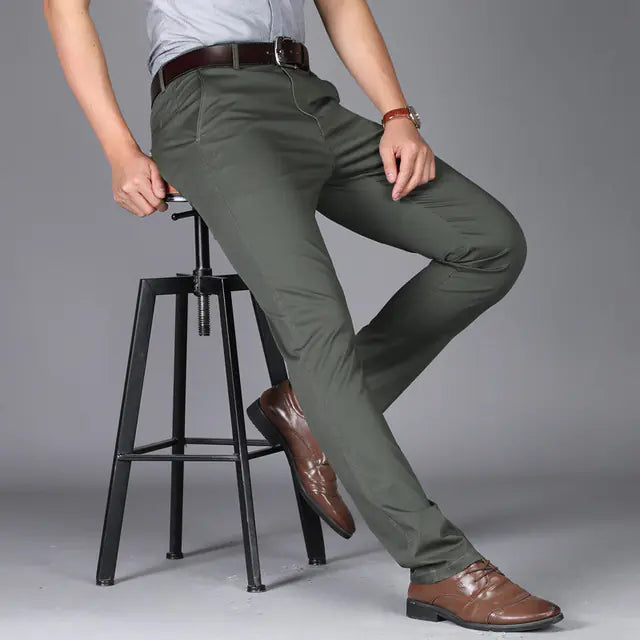 Men's High-Quality Cotton Business Suit Pants
