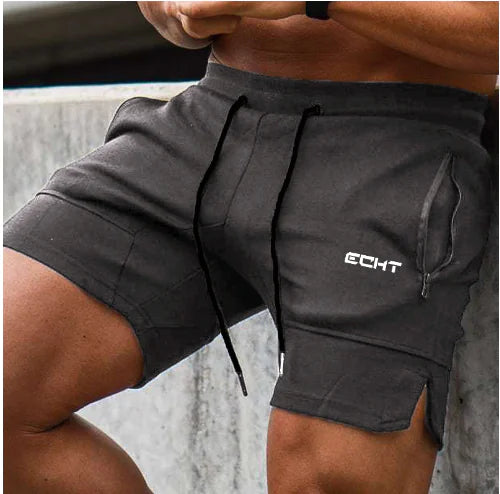 Men's Embroidered Zipper Shorts