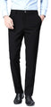 ESSYSHE Men’s Slim Fit Dress Pants Flat Front Tapered Dress Pants Stretch Suit Pants for Men 012Black A31x28