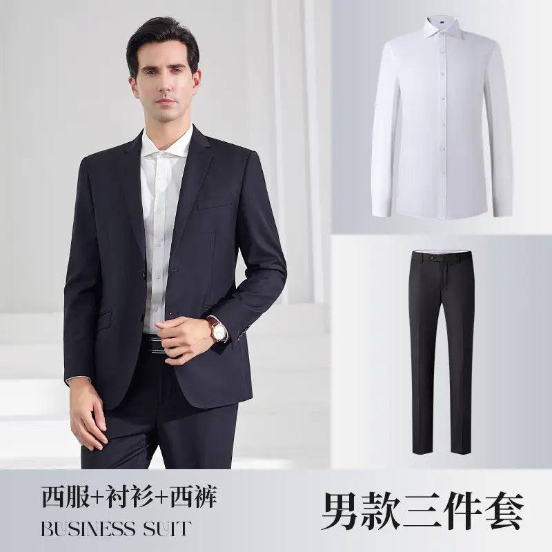 High-End Men's Suit with Bow Tie for Weddings and Events