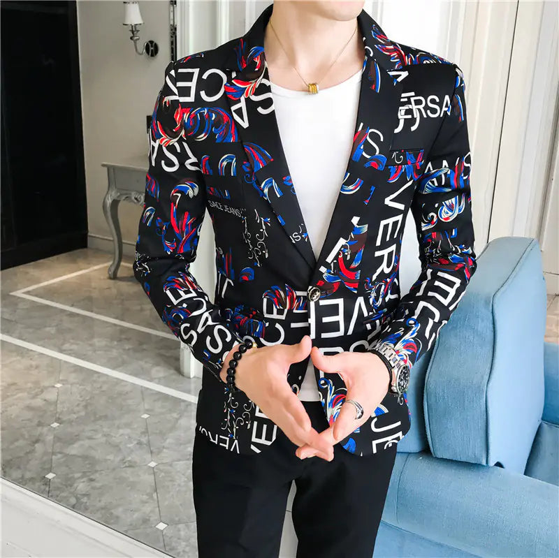 Men's Stylish Luxury Floral Suit Jacket