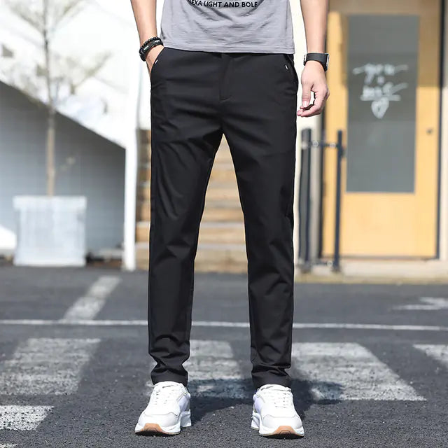 Men's Summer Slim Fit Casual Suit Pants