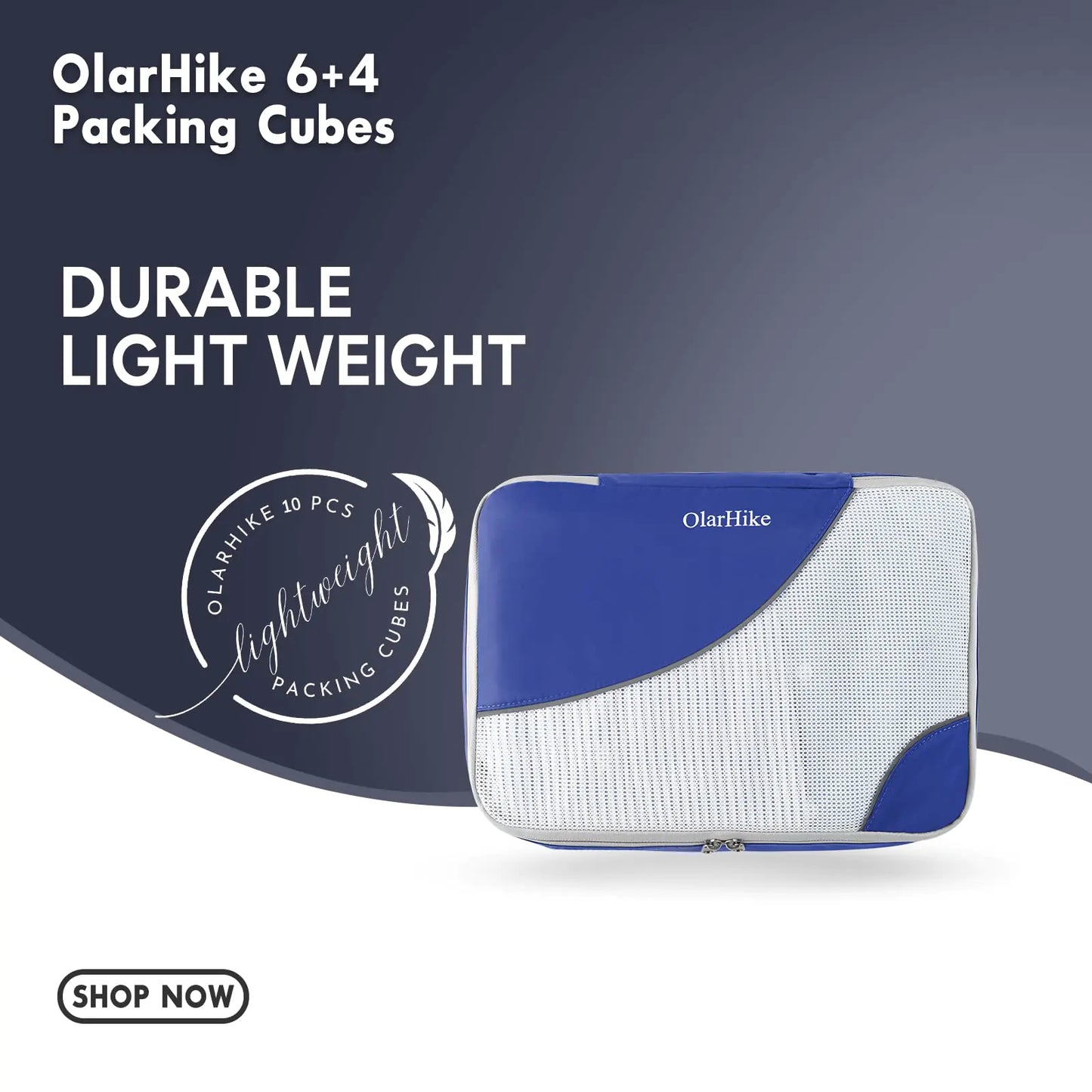 OlarHike Travel Essentials ALL INCLUDED 10 Set Sturdy Packing Cubes for Suitcases