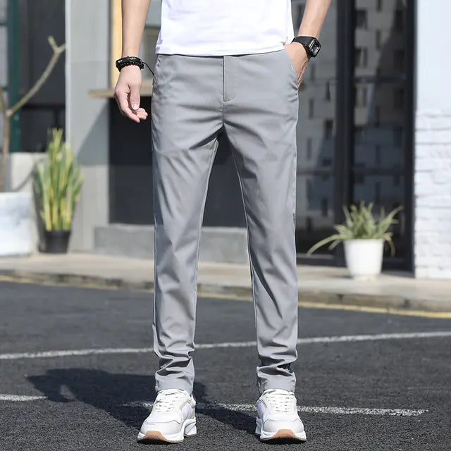 Men's Summer Slim Fit Casual Suit Pants