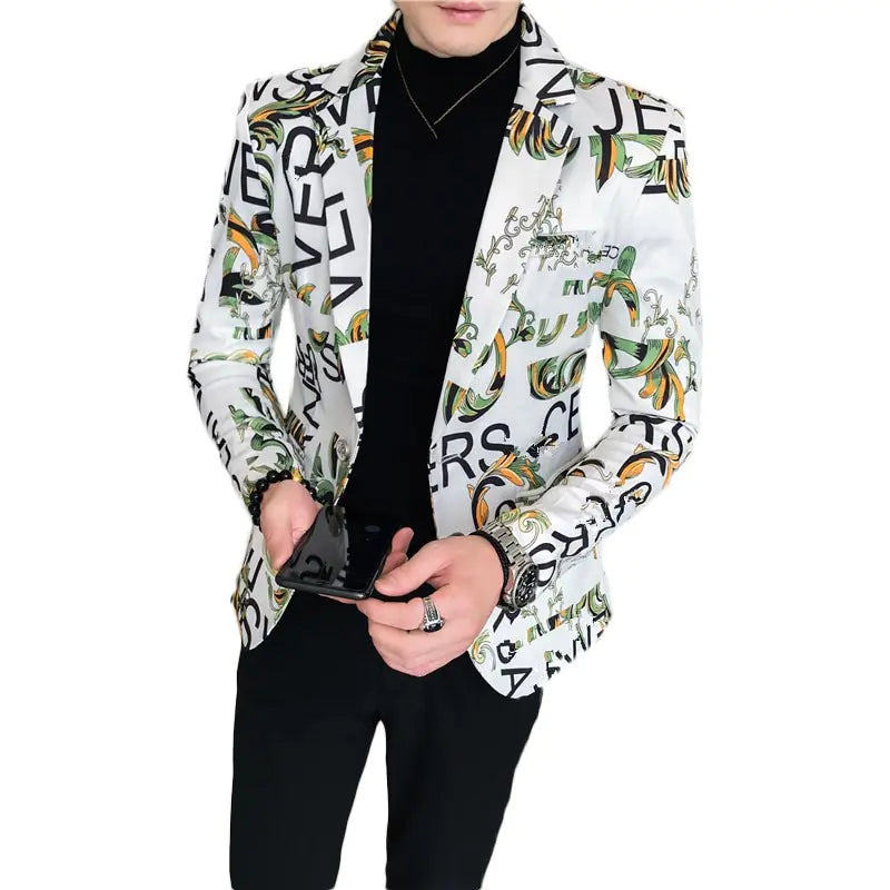 Men's Stylish Luxury Floral Suit Jacket