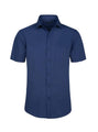 Double Pump Mens Short Sleeve Dress Shirts Regular Fit Button Down Shirts Solid Business Casual Shirts(324-5XL)