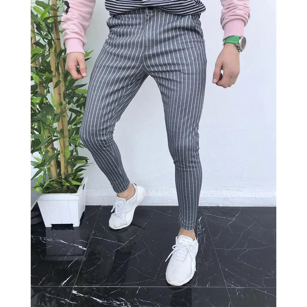 Men's Striped Casual Pants