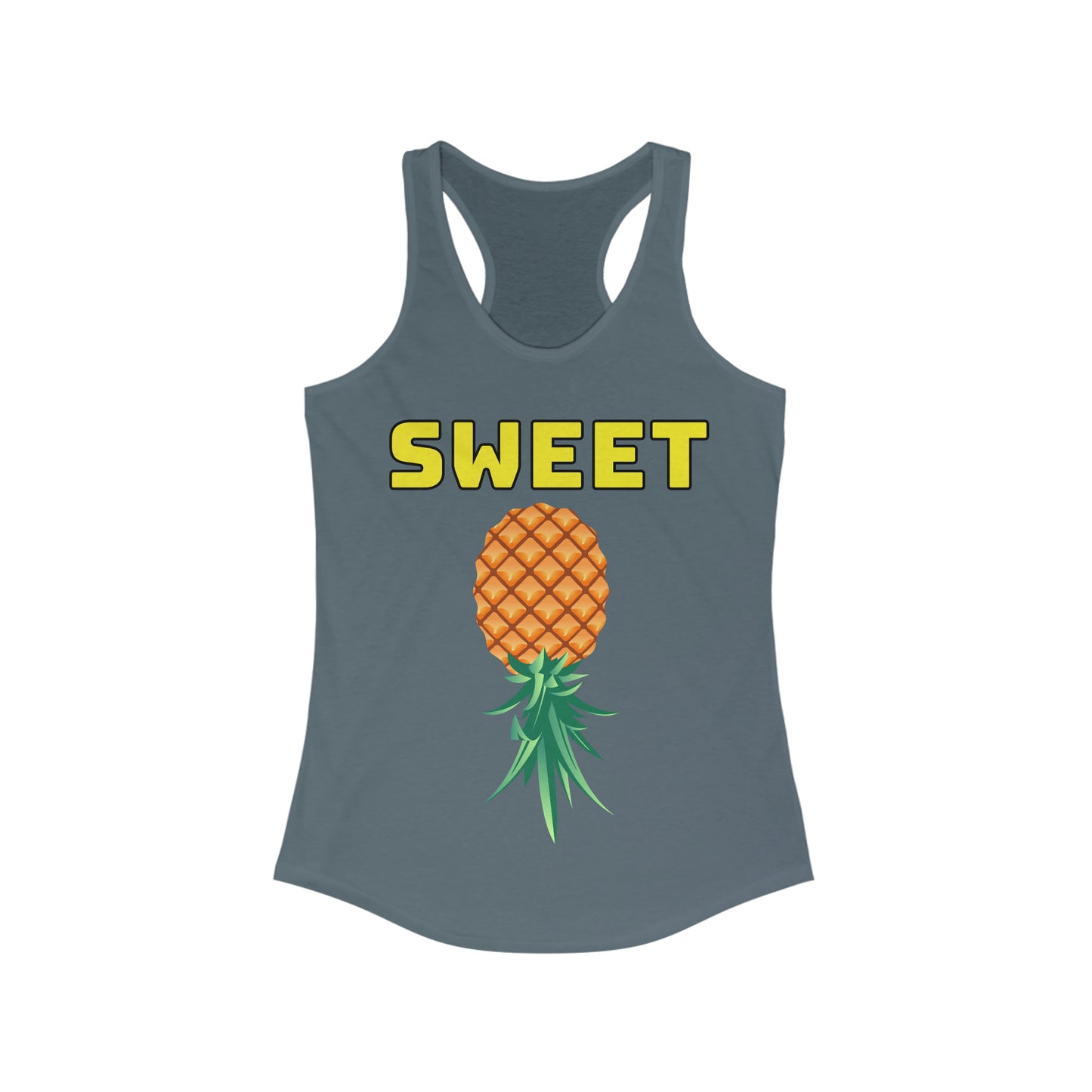 Sweet Upside Down Pineapple, Why Not ;)–Women's Ideal Racerback Tank