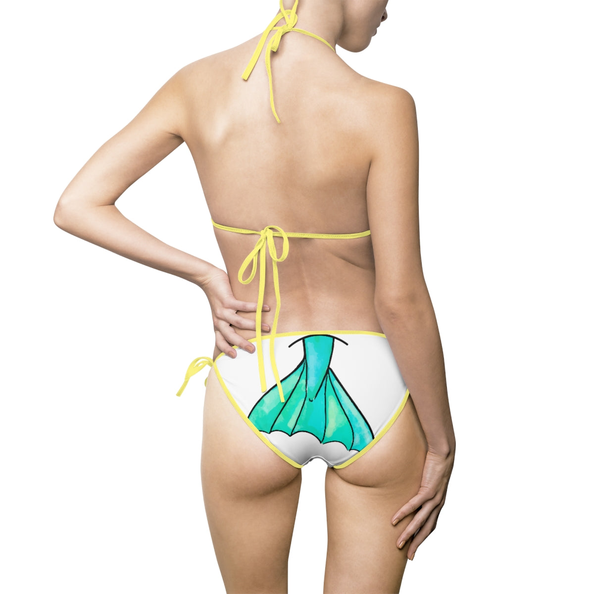Seashells, Top-Mermaid Tail, Bottom–Women's Bikini Swimsuit