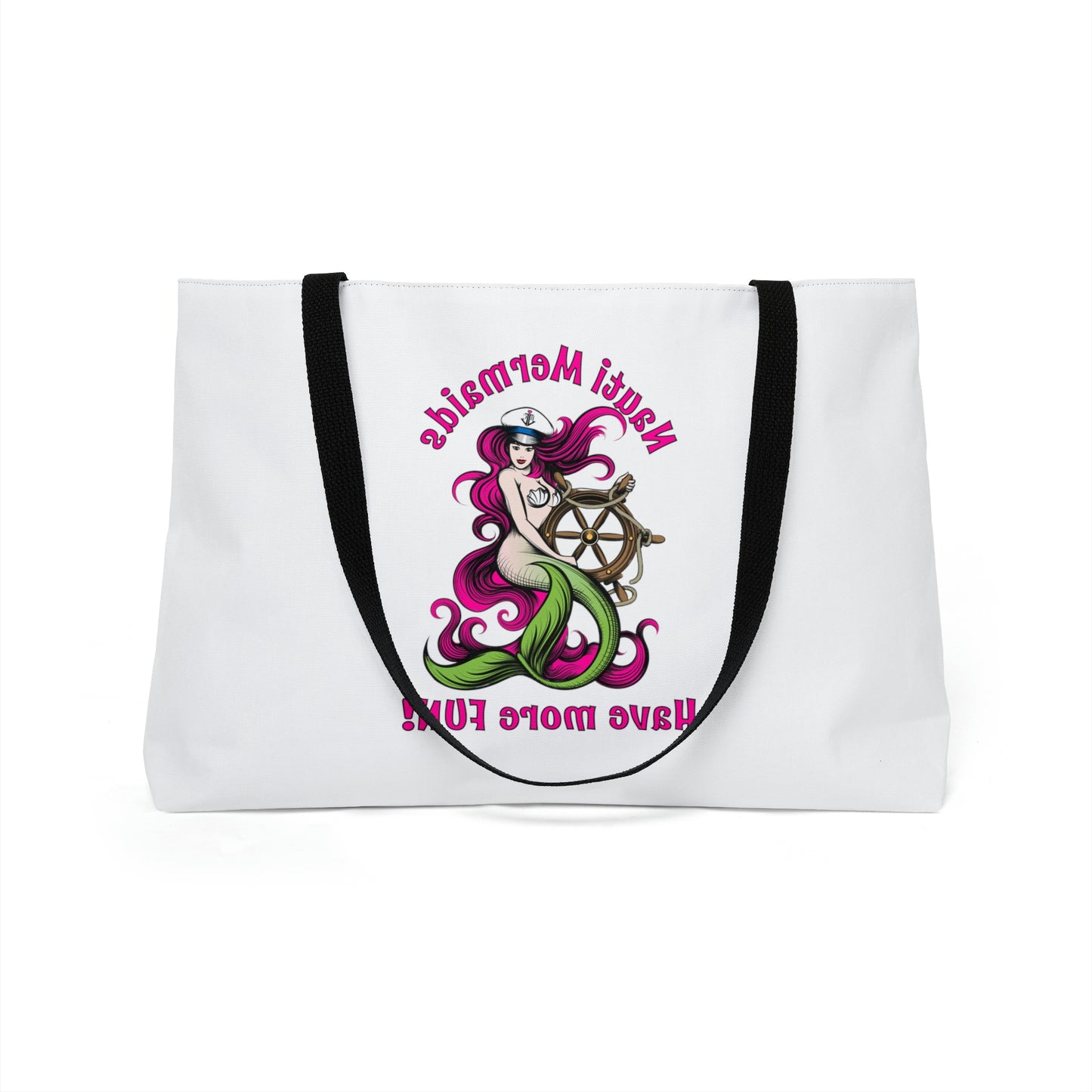 Naughti Mermaids Have More Fun Pink-Weekender Tote Bag