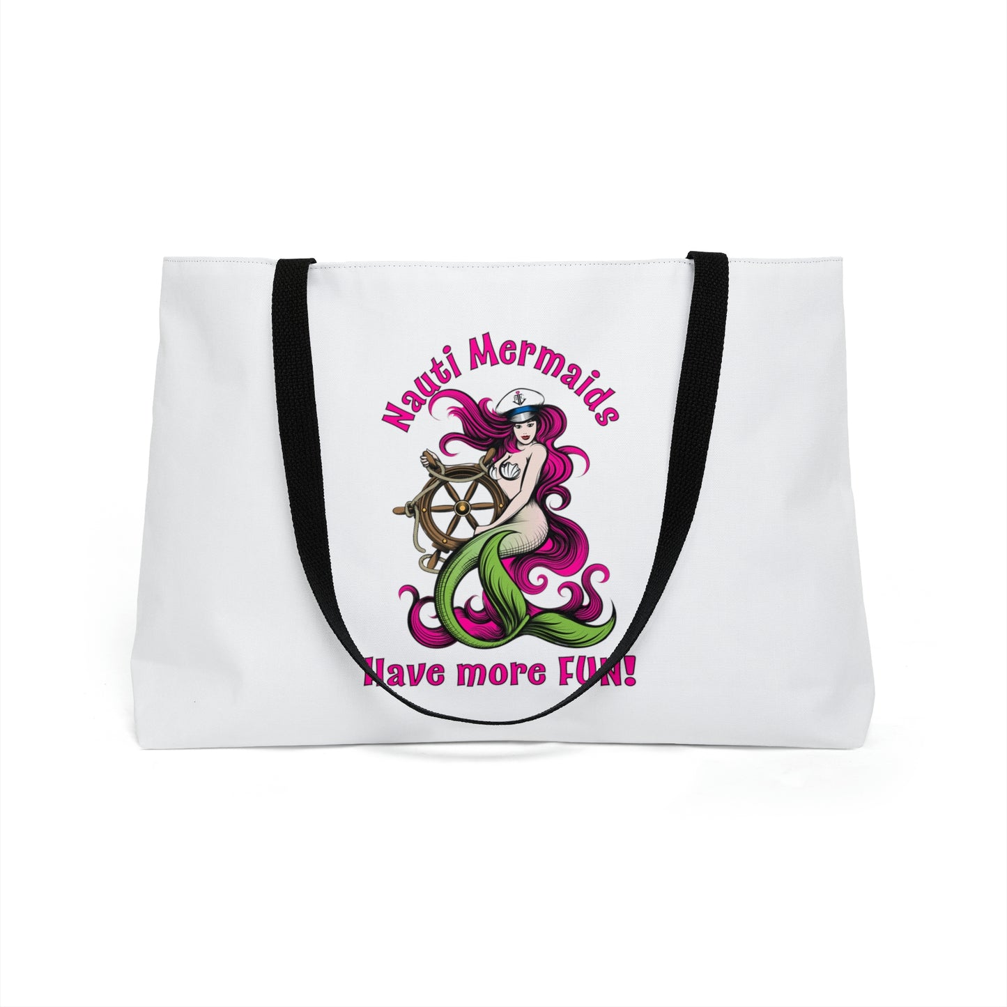 Naughti Mermaids Have More Fun Pink-Weekender Tote Bag