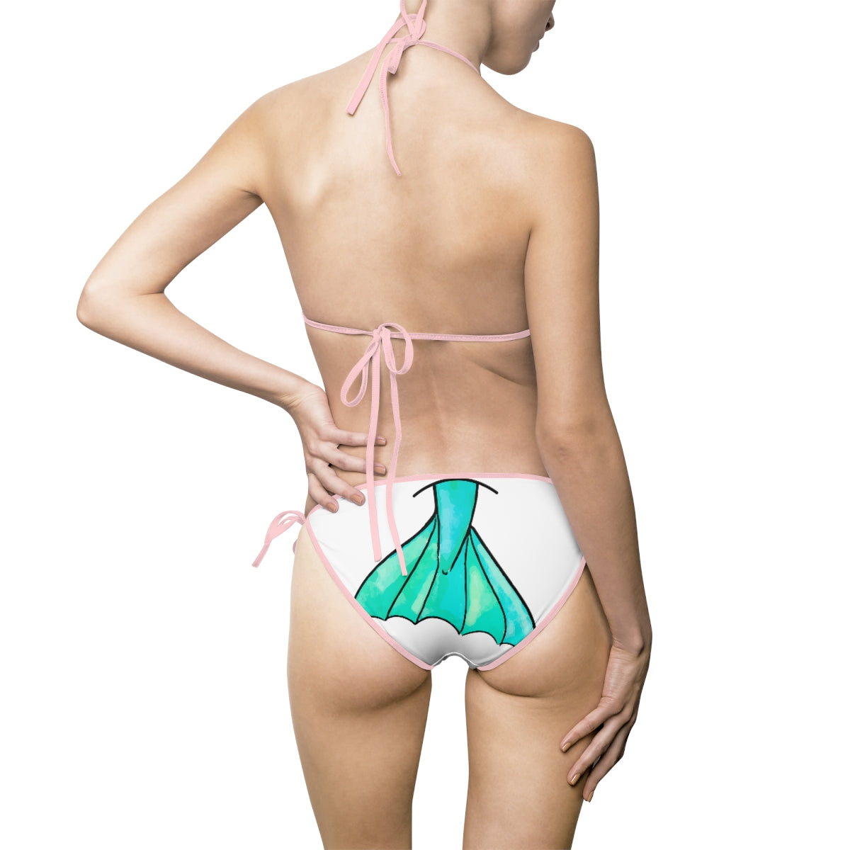 Seashells, Top-Mermaid Tail, Bottom–Women's Bikini Swimsuit