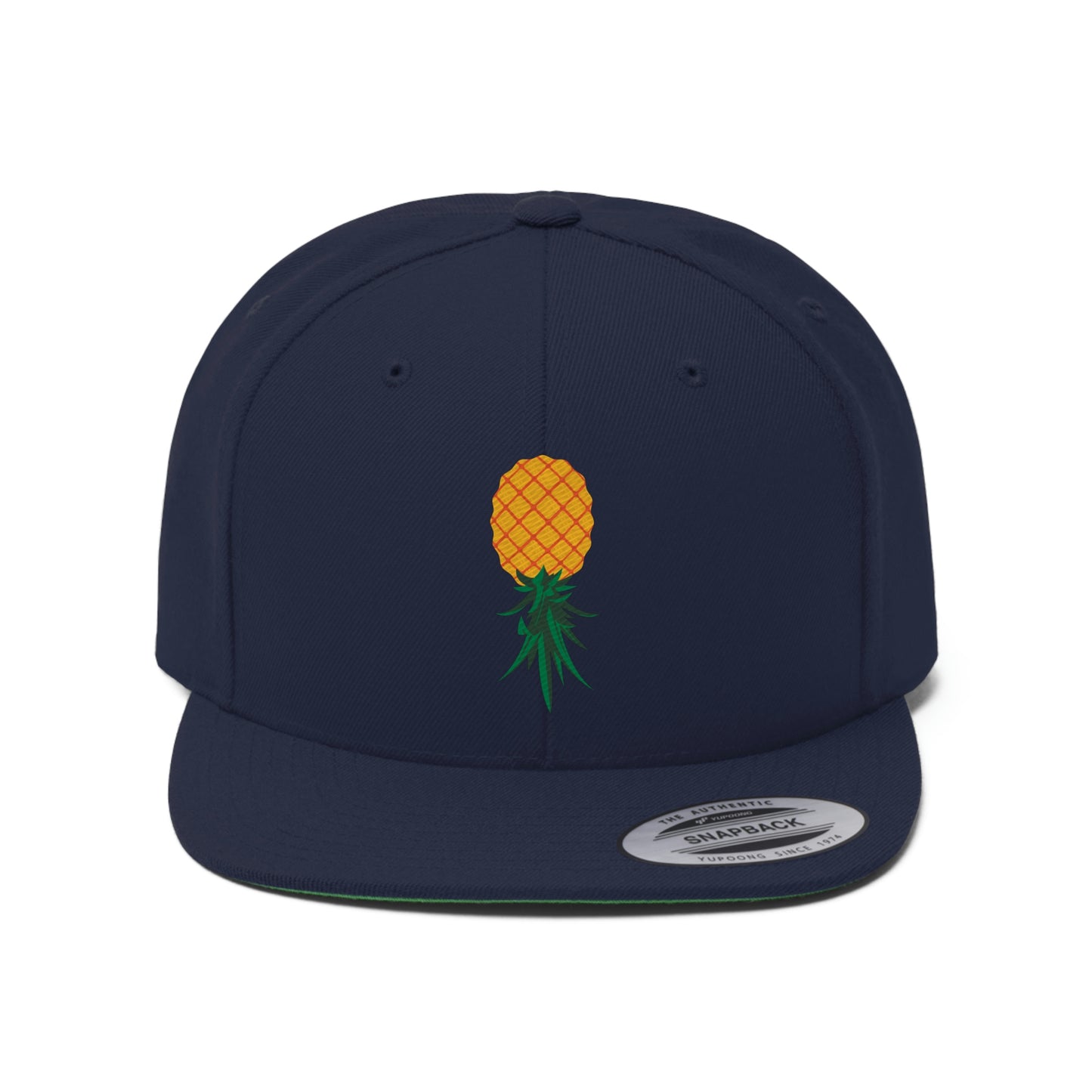 Upside Down Pineapple, Why Not–Unisex Flat Bill Hat