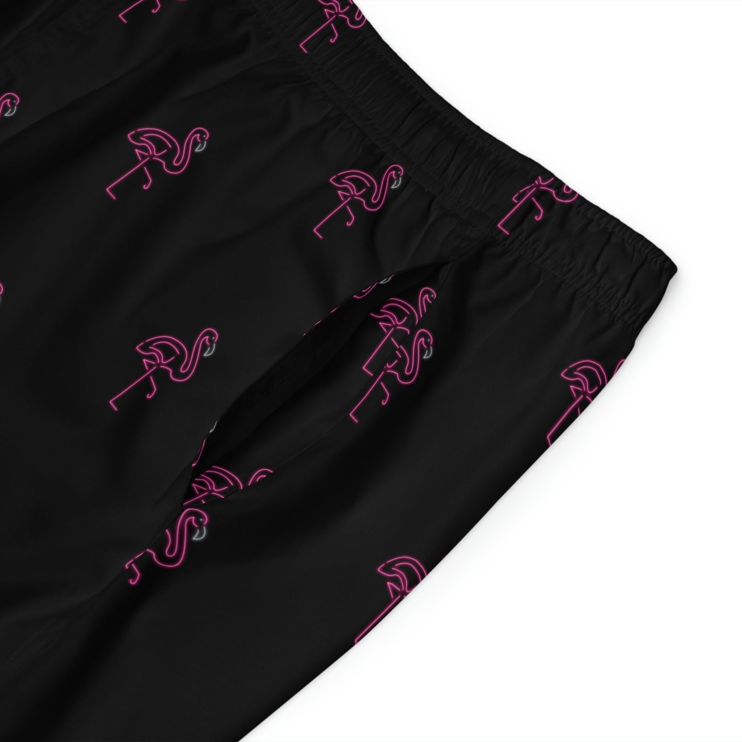 Neon Pink Flamingo–Men's Board Shorts (AOP)