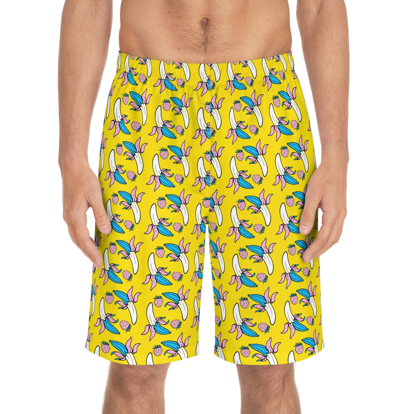 Banana & Strawberry Delight–Men's Board Shorts (AOP)