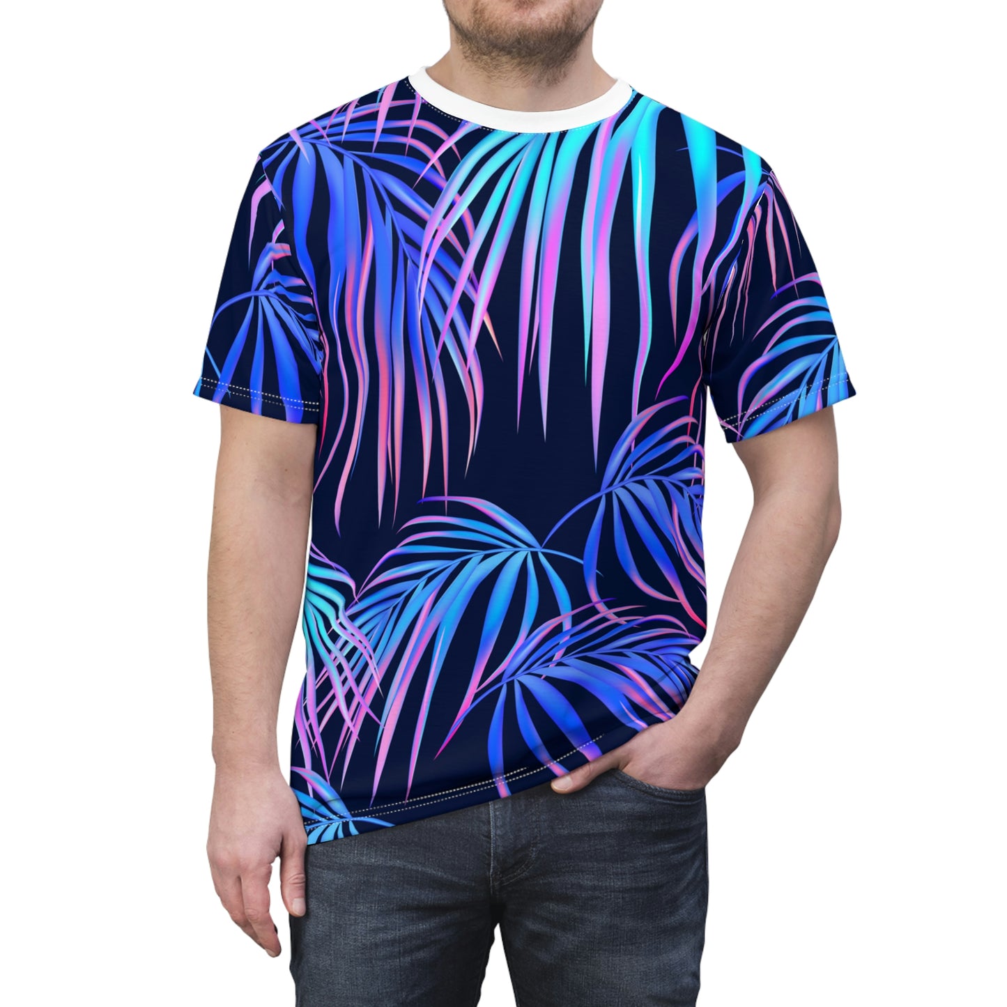 Electric Palms All-Over Print-Unisex Cut & Sew Tee (AOP)